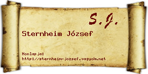 Sternheim József névjegykártya