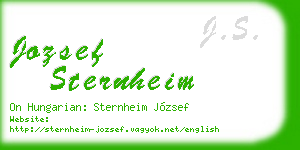 jozsef sternheim business card
